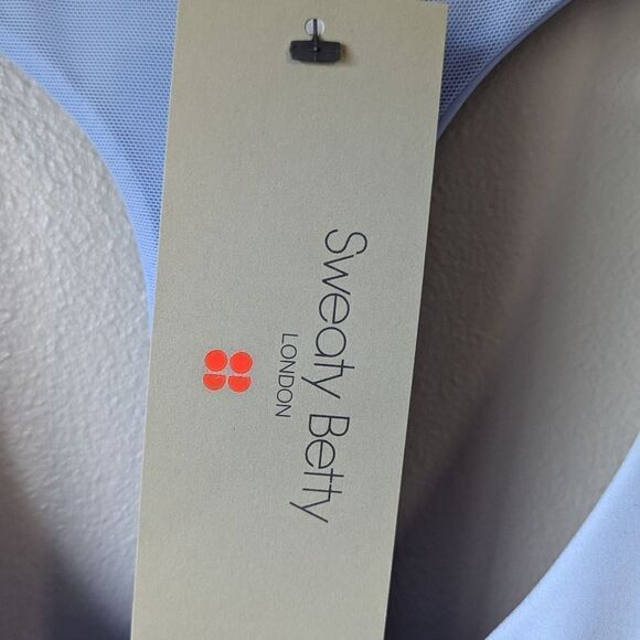 NWT Sweaty Betty Power Workout Unitard Shorts dress in Breeze Blue sz L - Picture 10 of 16